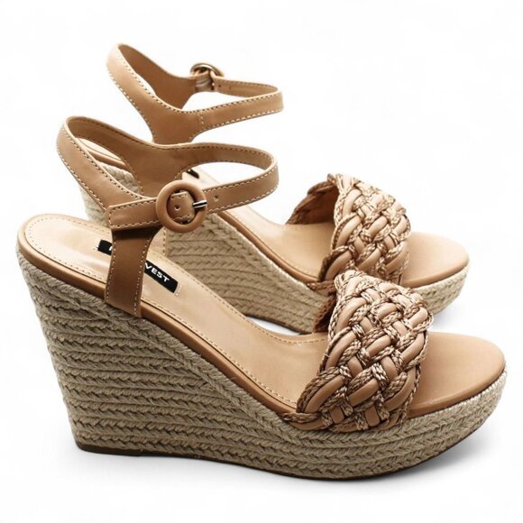 Nine West Womens Ankle Strap Warm Wedge Sandals - Picture 4 of 5